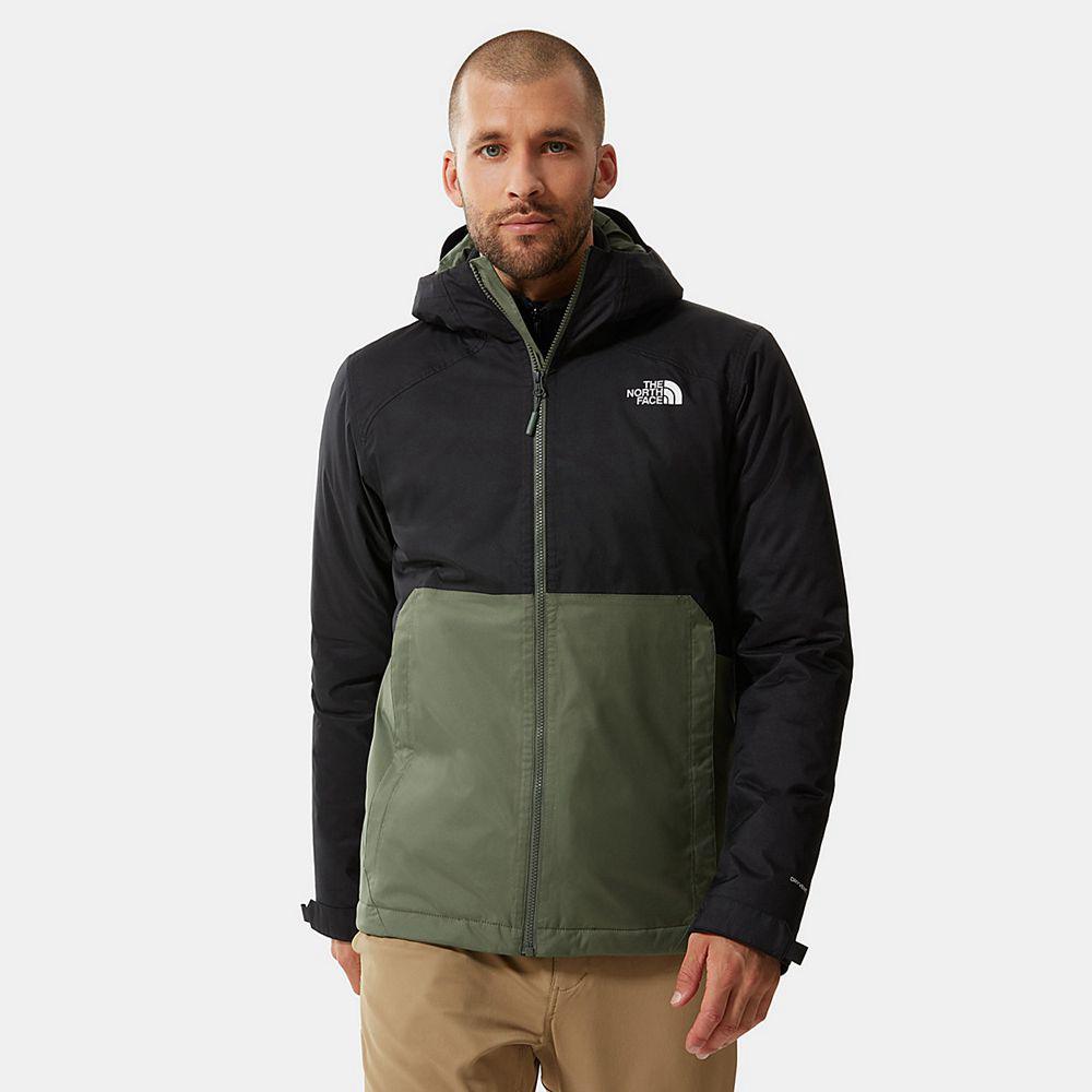 The North Face Millerton Insulated Ανδρικα Αδιάβροχο Μπουφάν - Πρασινο / Μαυρα (ZOCW45190)